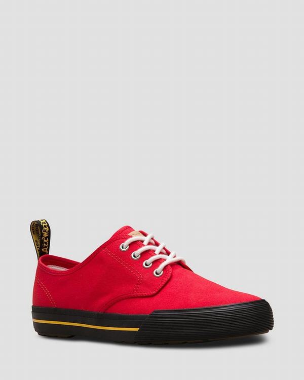 Dr Martens Pánské Tenisky Pressler Canvas Červené, CZ-347506